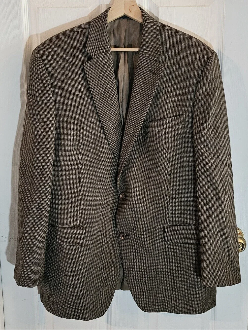 Lauren Ralph Lauren Brown Wool Tweed Men's Blazer Size 43R